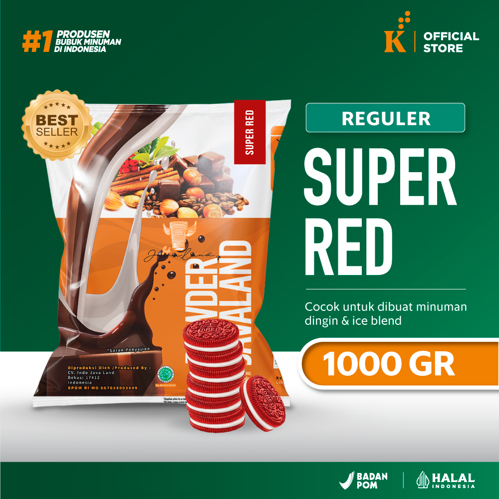 

Bubuk Minuman Bubble Powder Drink rasa Super Red Javaland 1kg