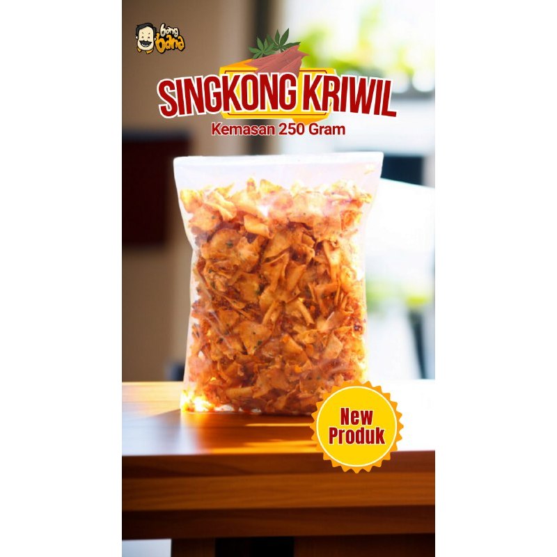 

Keripik Singkong Kriwil Cikruh pedas Daun Jeruk Kemasan 250 Gram