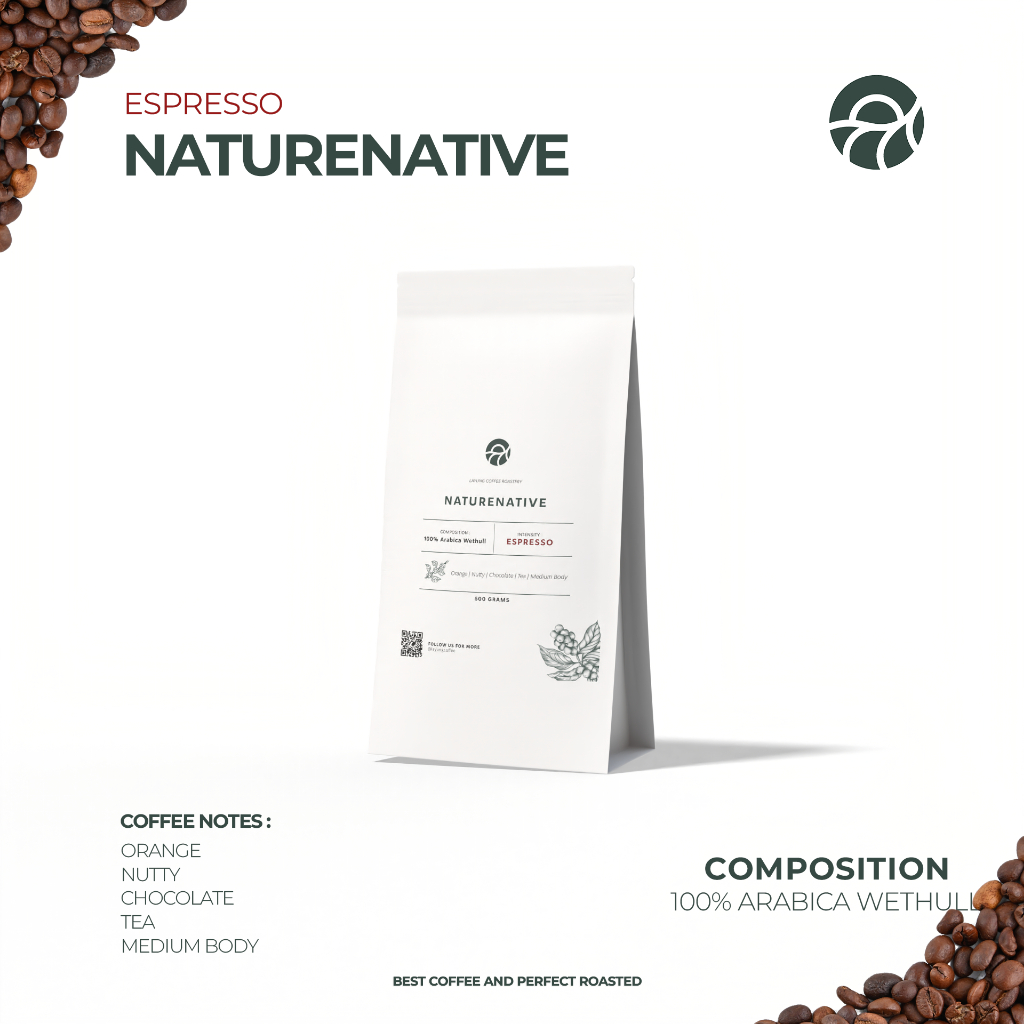 

Kopi Arabica NATURENATIVE - Espresso Roast - 500gr