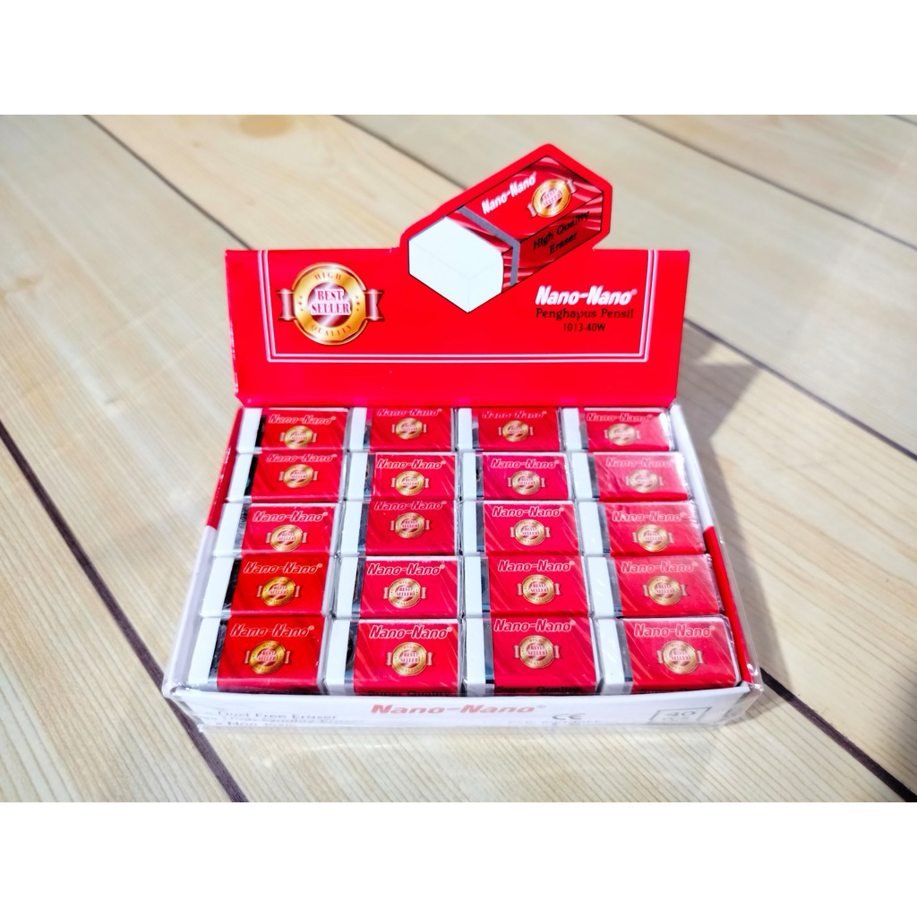 

GROSIR ERASER / PENGHAPUS NANO-NANO PUTIH KECIL ISI 40 PCS