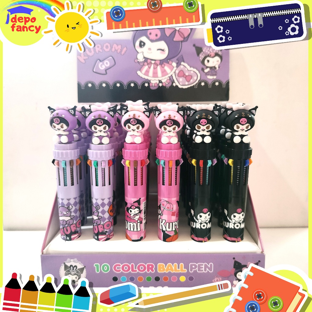 

Bulpen 10 Warna 8038 Kuromi / Balpen / Bulpoint / Pulpen / Pena / Pen