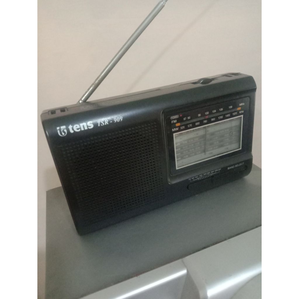 Radio Jadul Tens TSR 909 dengan 9 Band. Am,Fm,Sw 1-7.