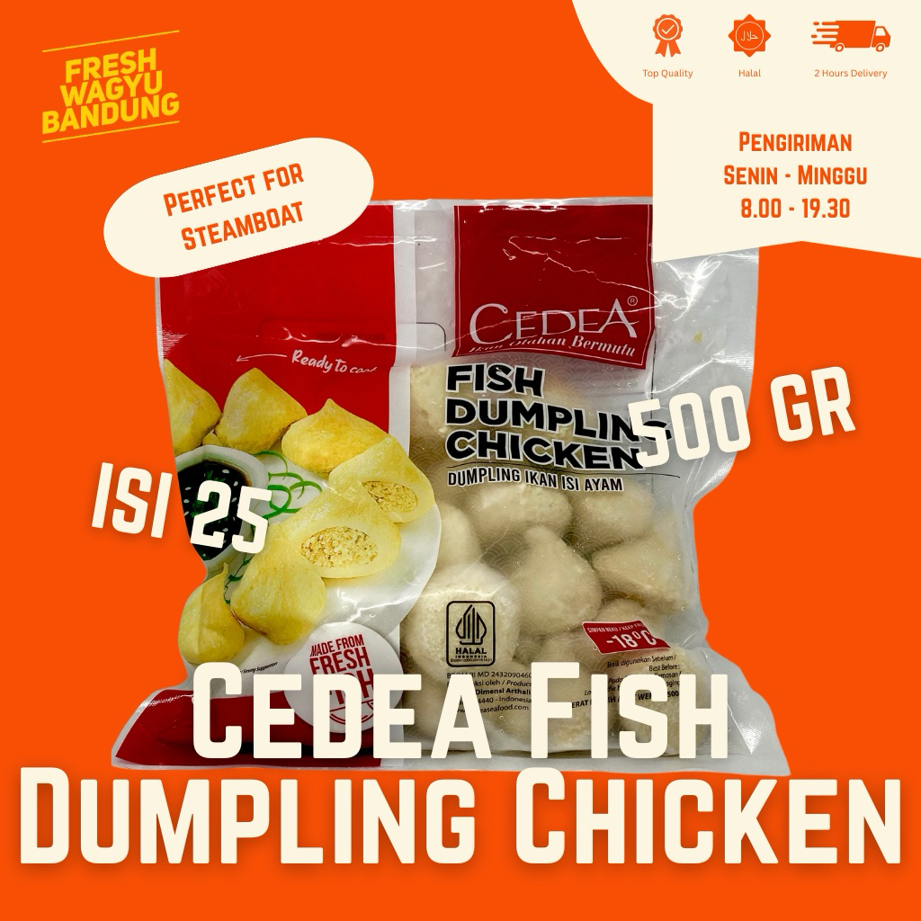 

CEDEA CHICKEN DUMPLING 500G BASO IKAN SUKI SHABU STEAMBOAT HALAL