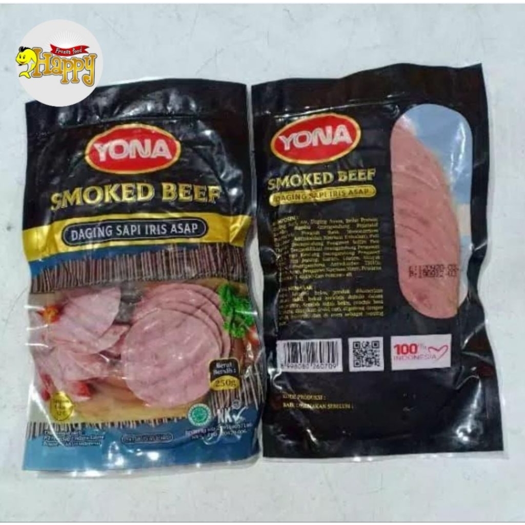 

Yona Smoked Beef Daging Sapi Iris Asap Beku Frozen 250 gram