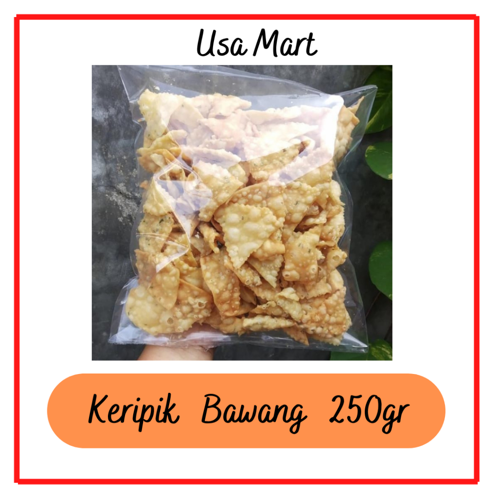 

KERIPIK BAWANG / KERIPIK PANGSIT 250gr / Makanan Ringan / Cemilan Kiloan