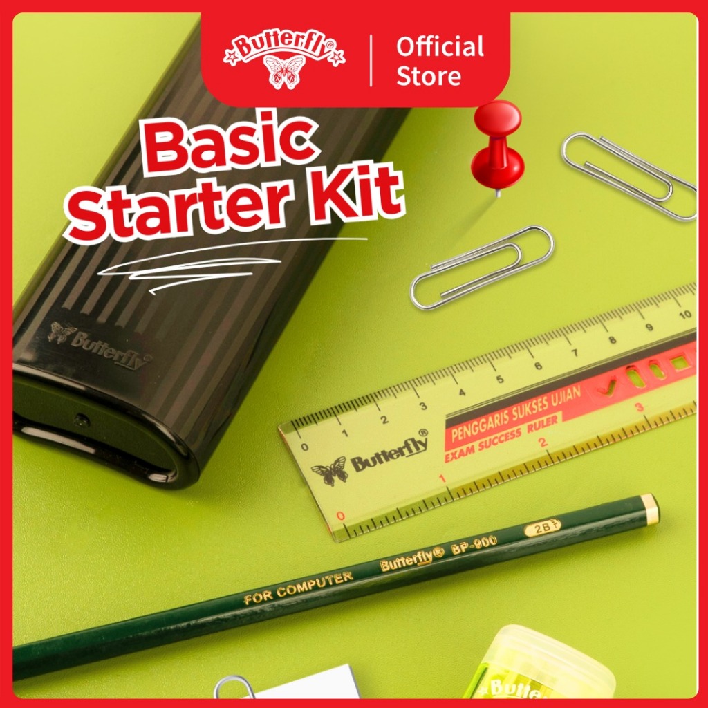 

Butterfly Basic Starter Kit / Paket Alat Tulis / Paket Stationery / Kado Anak / Gift Bag / Goody Bag