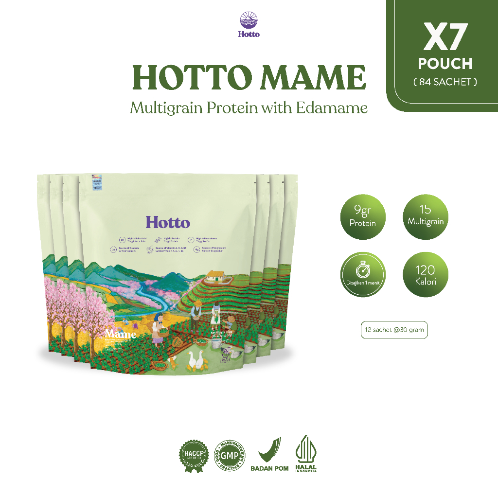 

Hotto Mame Protein Multigrain with EDAMAME 7 Pouch
