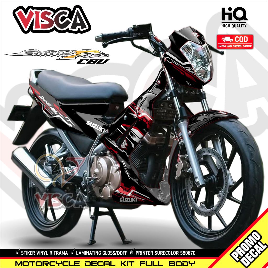 Decal Satria Fu CBU 2004-2009 Full Body Stiker Satria Fu Lama Full Body Striping Satria Fu CBU LAMA 