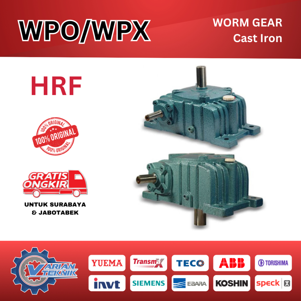 WPO/WPX HRF 135 Ratio 10, 20, 30, 40, 60 | Worm Gear Reducer Type 135