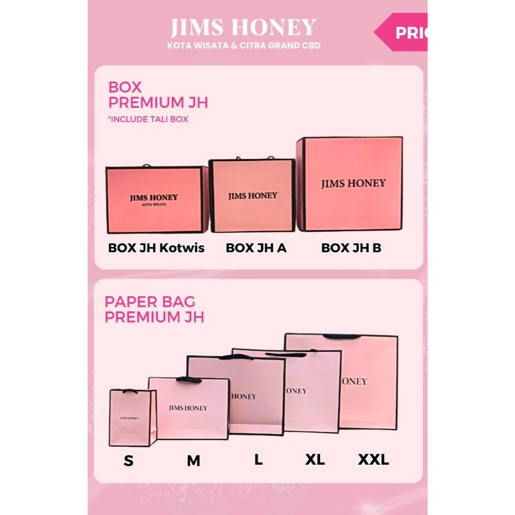 

Jims Honey - Paper Shopping Bag - Box Jims Honey Kota Wisata