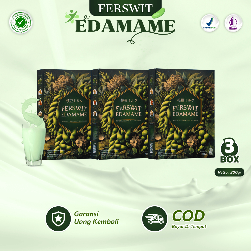 

Ferswit Susu Edamame Jepang untuk Asam Urat, Kolesterol, Nyeri Sendi & Tulang 100% Original 3 Box