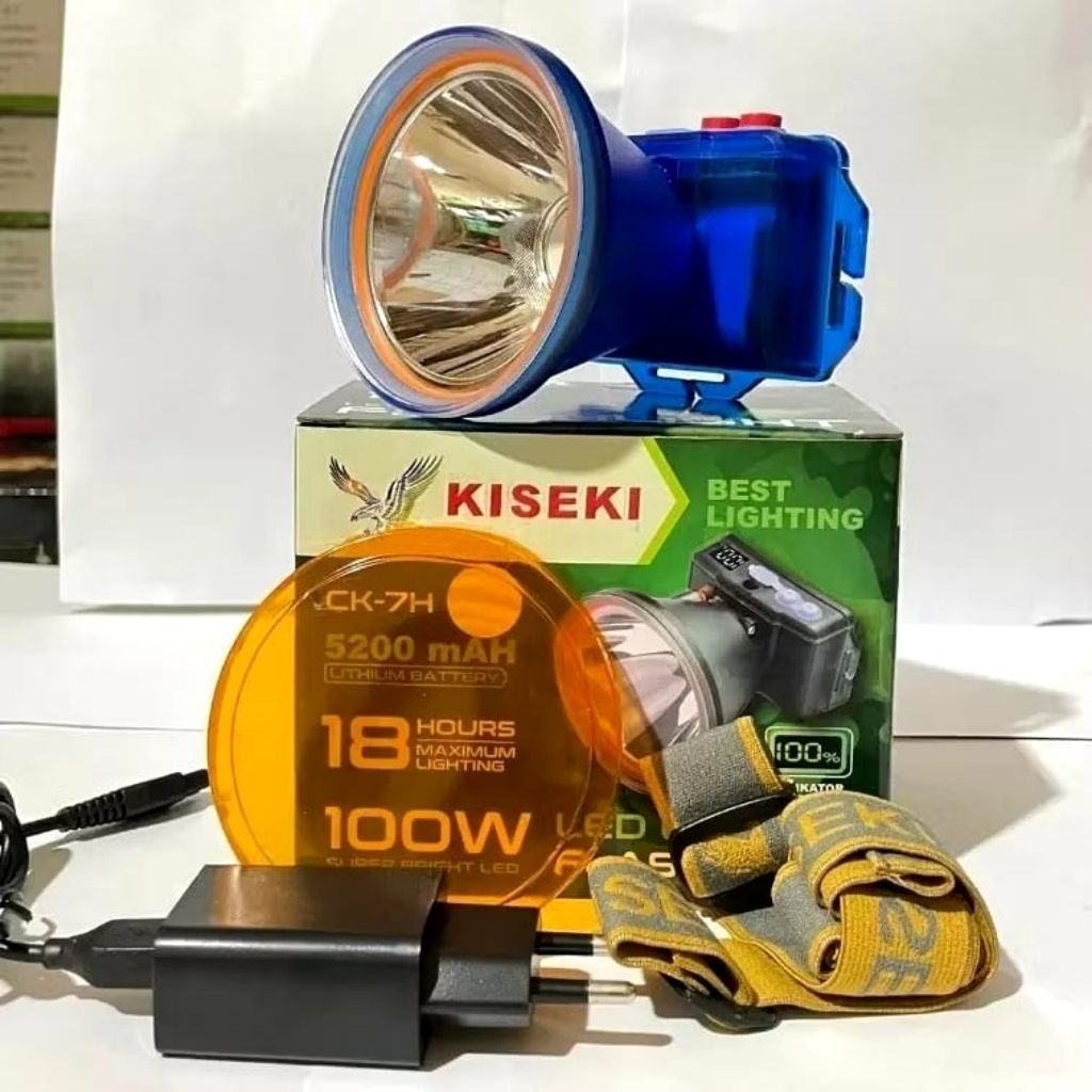 CK-7H KISEKI Senter Kepala LED Kiseki 100 Watt CK 7H Cahaya Putih