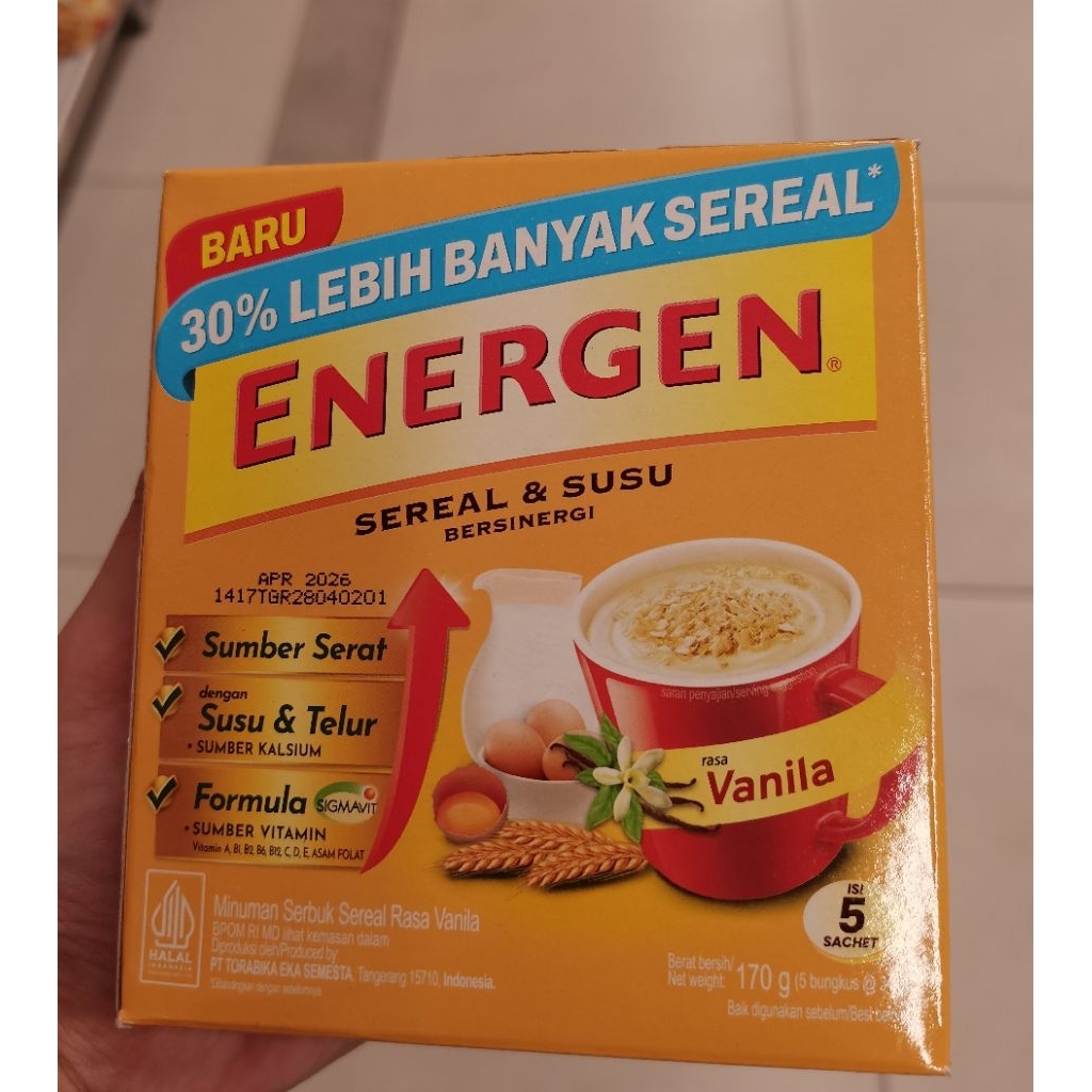 

Energen Vanila isi 5 Sachet