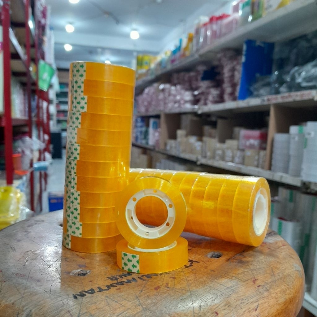 

1 SLOP / 12 PCS SELOTIP KECIL UKURAN 12X25 YARD MEREK HORE