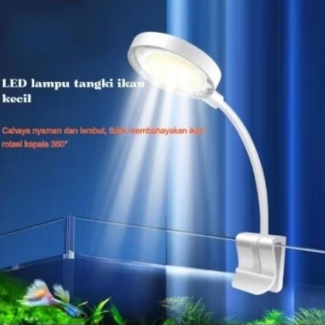 Lampu LED Aquarium Mini / Lampu LED jepit Aquarium D1