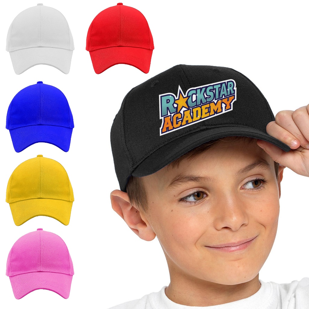 TOPI ANAK SEKOLAH ROCKSTAR ACADEMY TOPI BASEBALL ANAK - GRATIS CETAK NAMA
