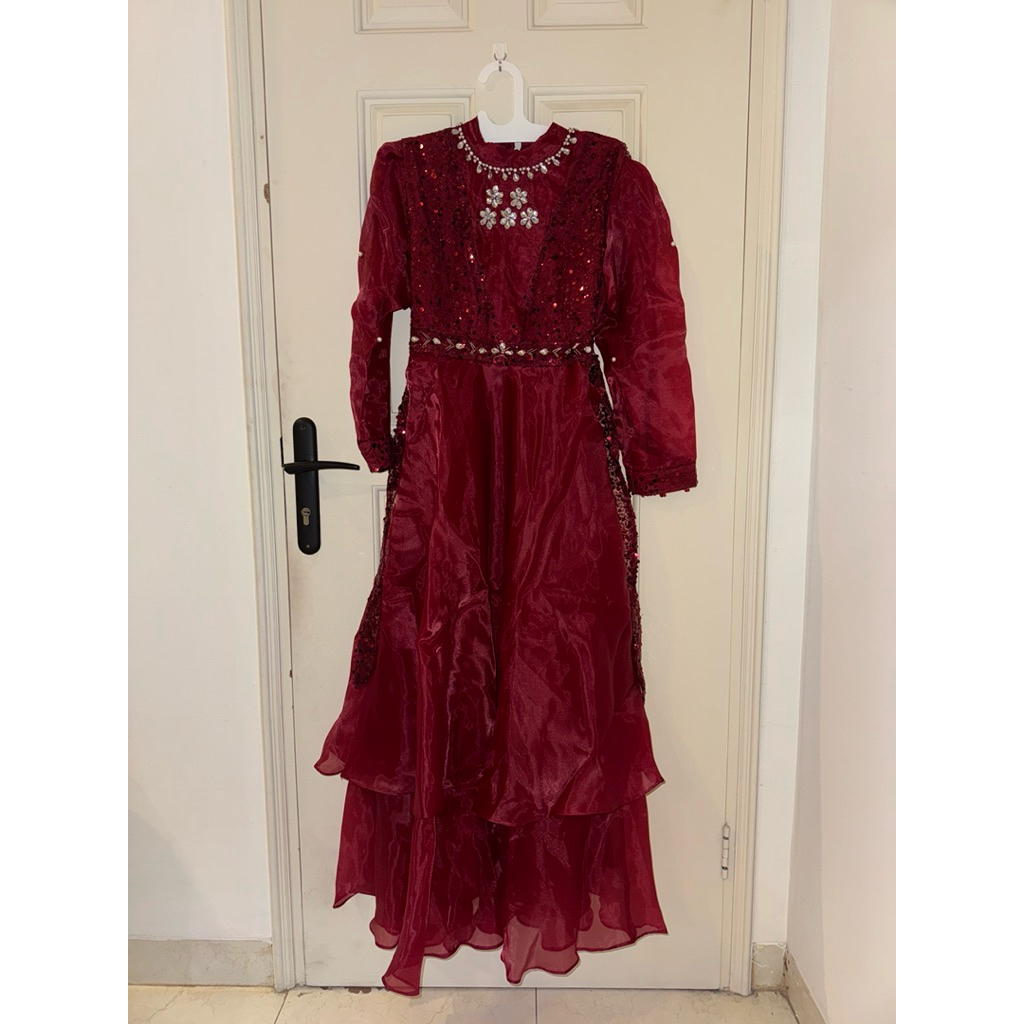 red organza party dress NEW