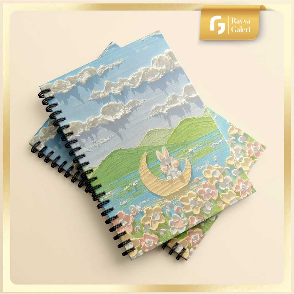 

Notebook Spiral A6 Buku Diary Aesthetic 3D Buku Jurnal Buku Catatan harian Double ring spiral