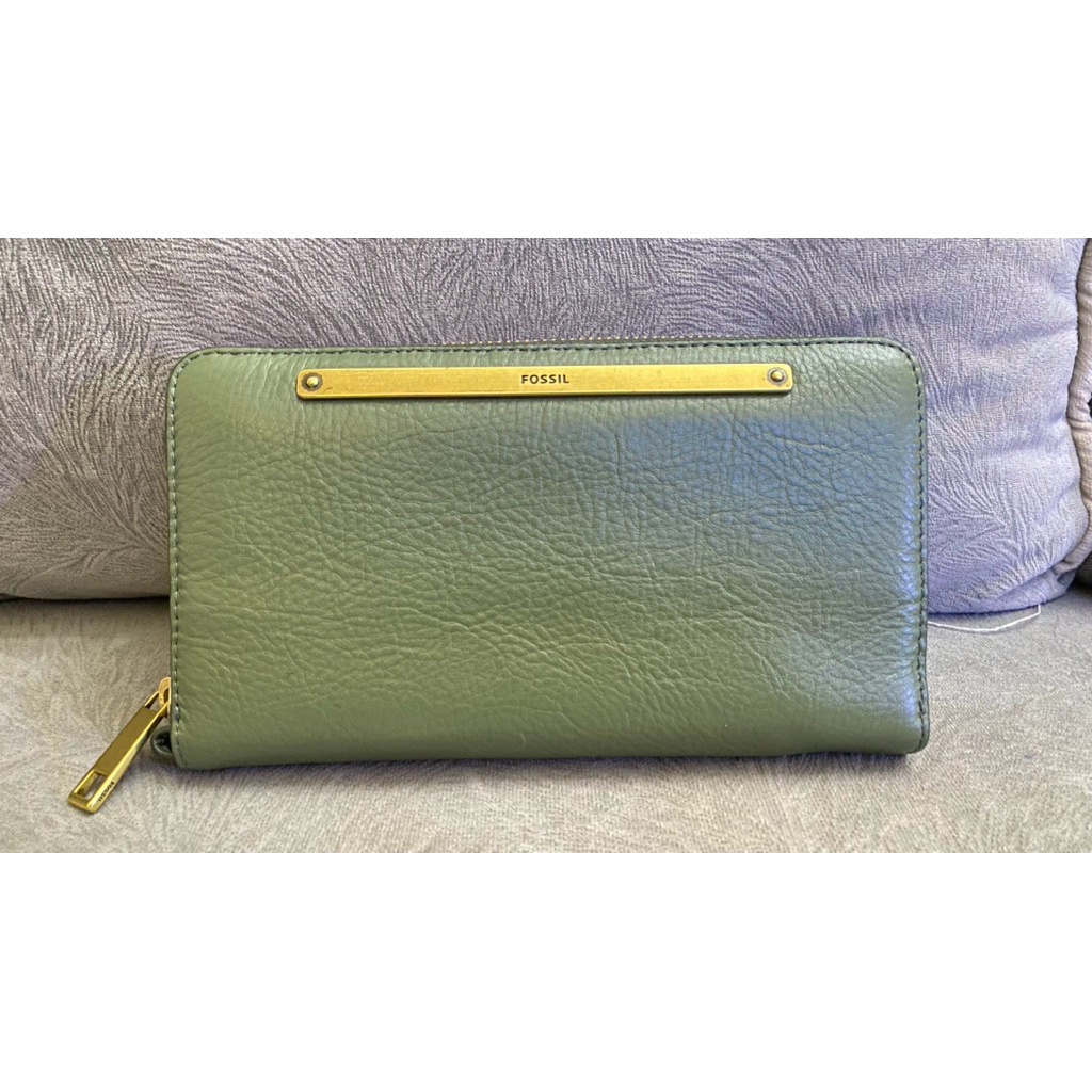 Fossil Liza zip around wallet NBU green