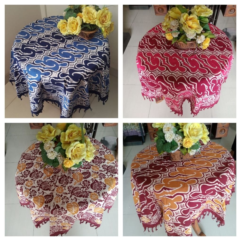 taplak meja bulat batik tulis