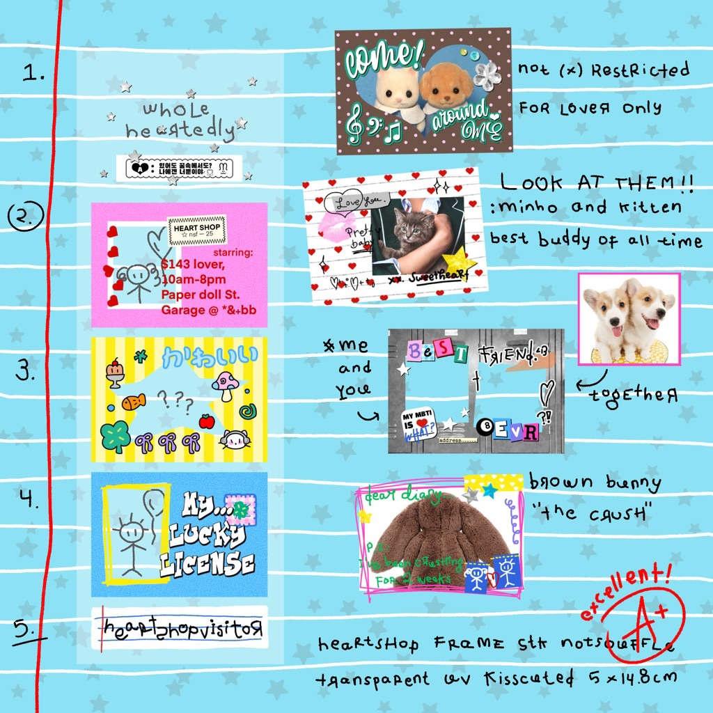 

notsouffle - heart shop frame sticker