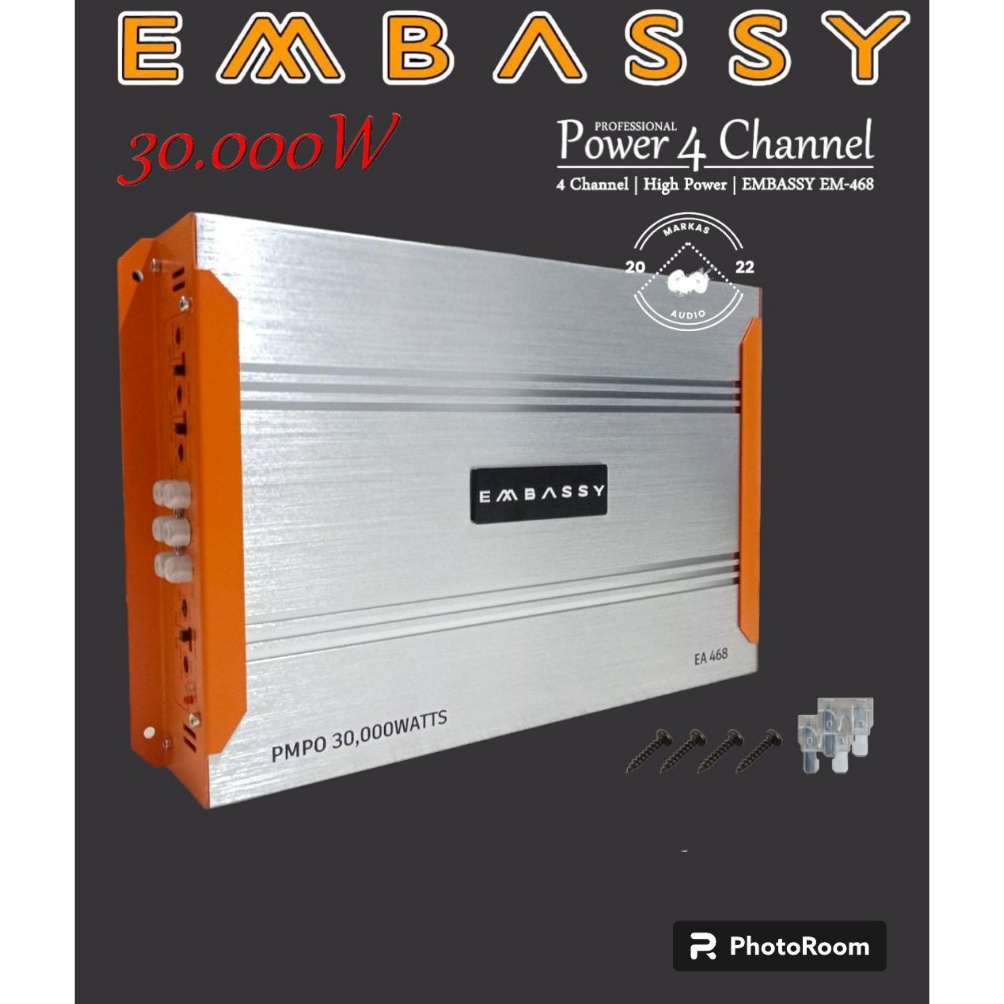 KODE W22V power Embassy ea 468 4chanel tenaga besar TERBARU