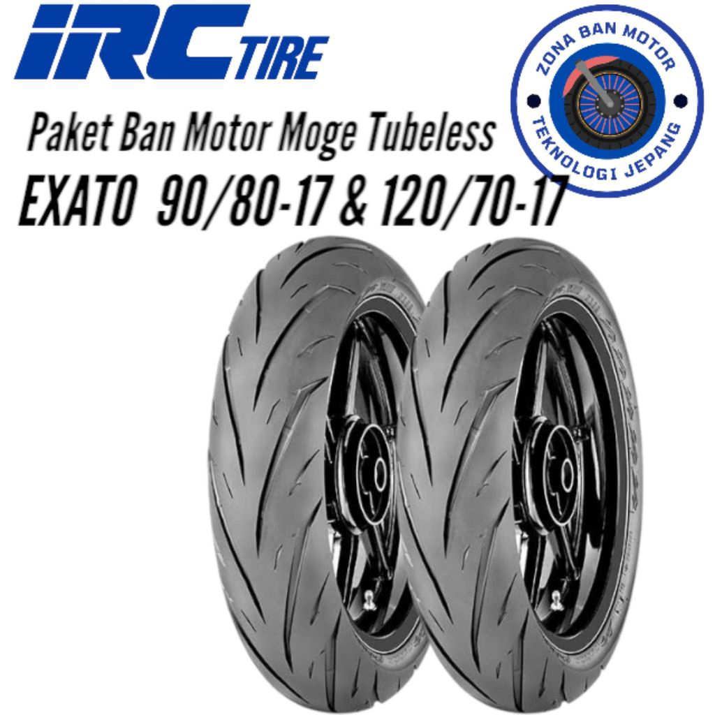 Paket Ban Motor Honda Supra GTR150 MX King IRC EXATO  90/80 Ring17 120/70 Ring17 Tubeless