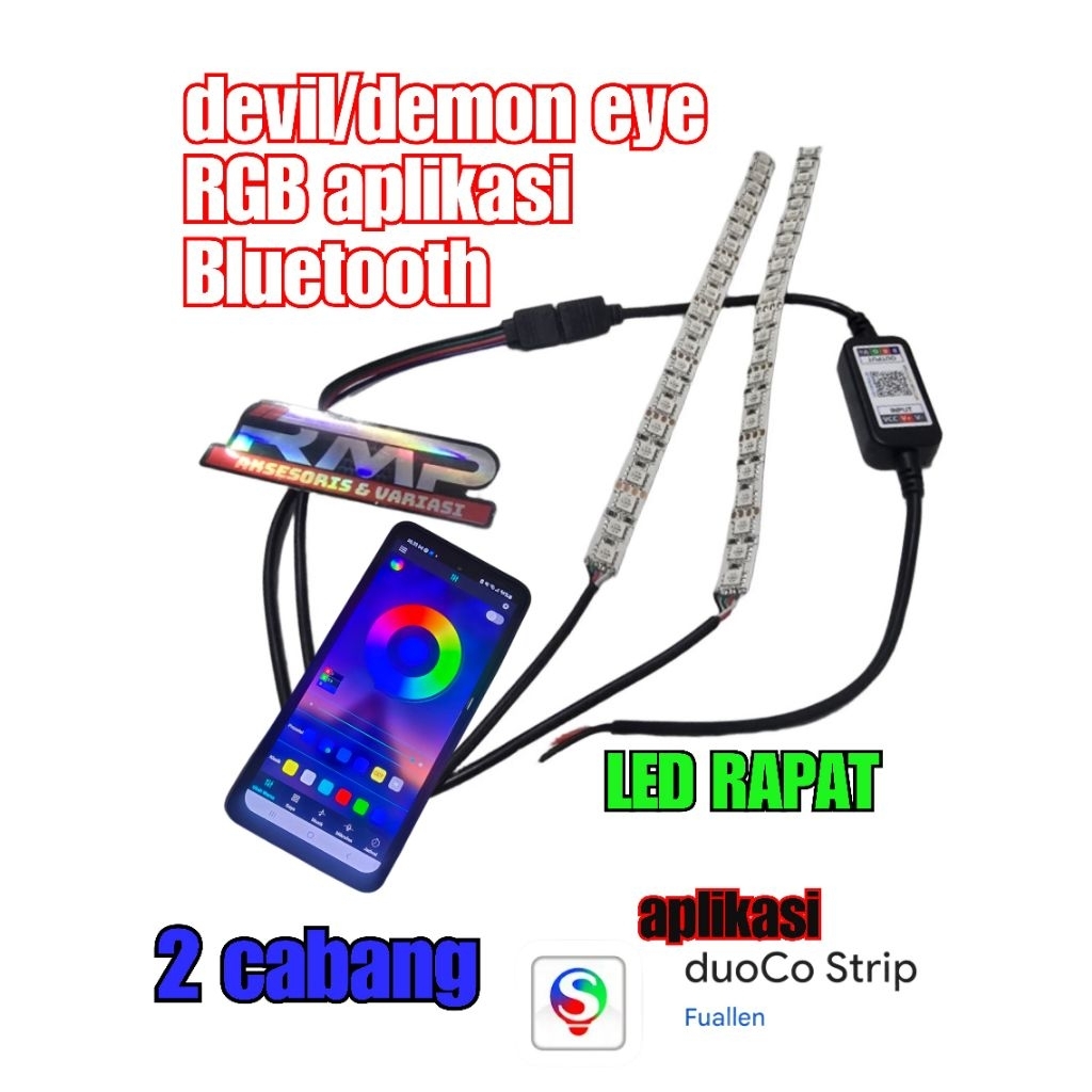 devil rgb Bluetooth demon eye 360 rgb aplikasi Bluetooth lampu devil demon eye 360 rgb devil rgb bil