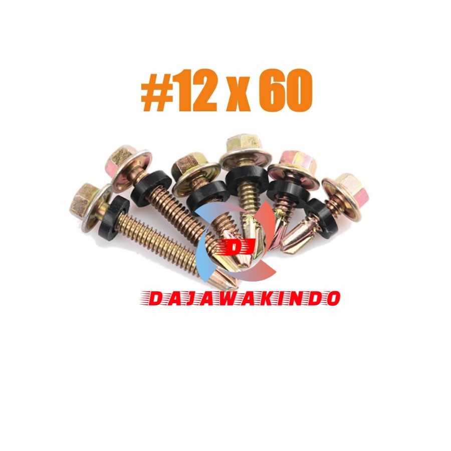 Sekrup Roofing 12 x 60 / Roofing Baja Ringan / Sekrup Baja Ringan