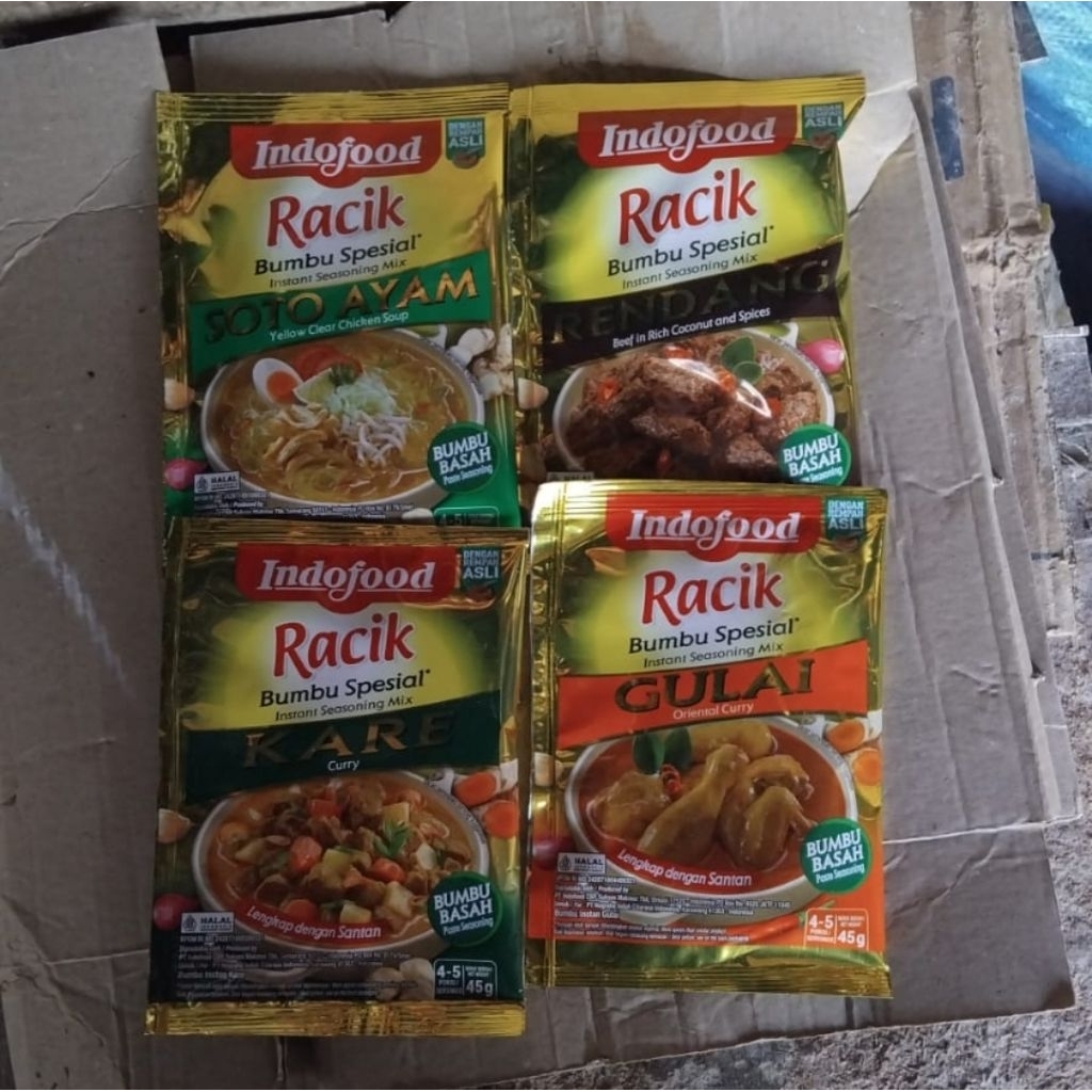 

Racik bumbu spesial, bumbu instant, bumbu soto, bumbu opor, bumbu rendang, bumbu kare, bumbu gulai, bumbu rawon