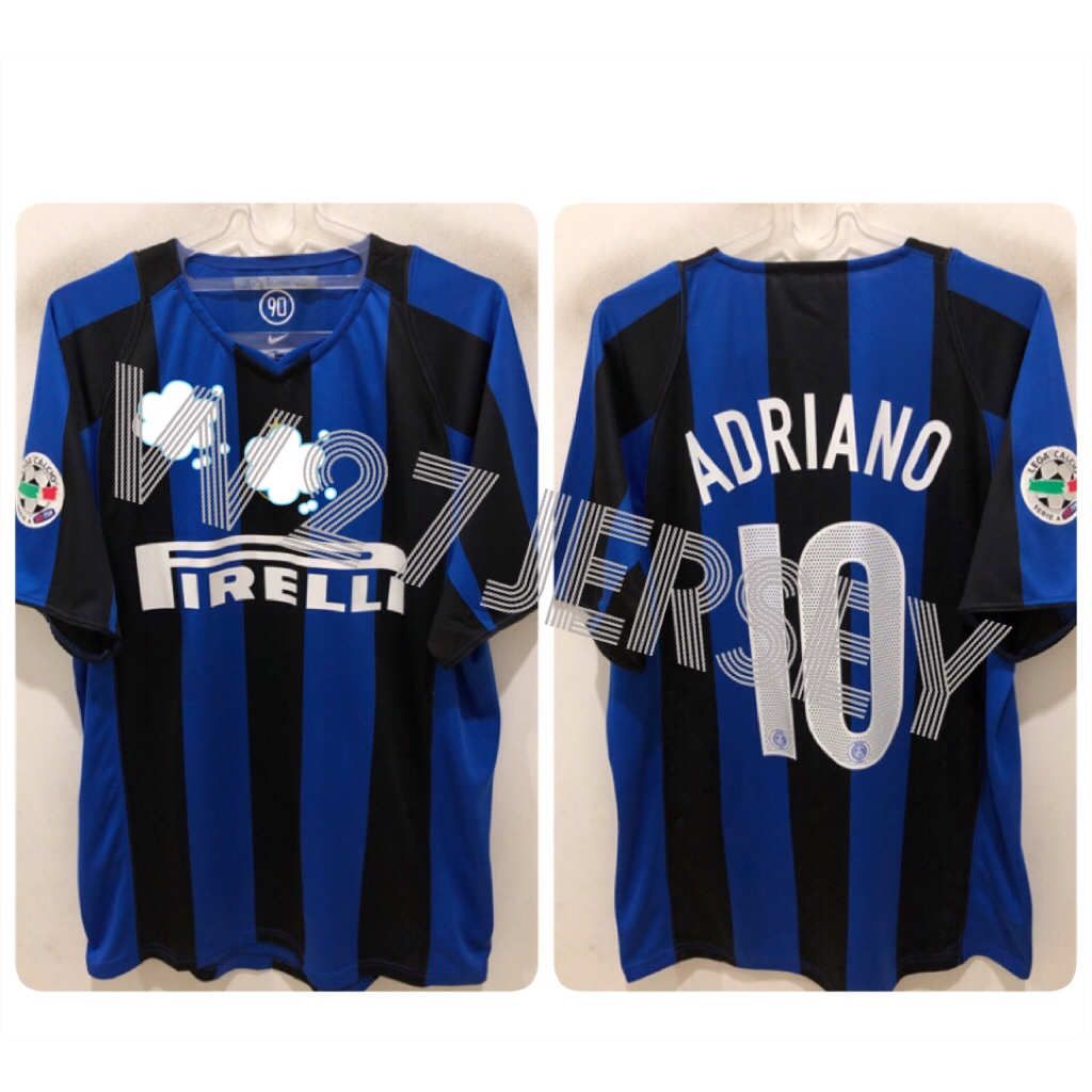 JERSEY RETRO - INTER HOME 2004-2005 name player Adriano + Patch