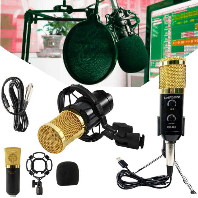 KALLA TaffSTUDIO MIC Mikrofon Kondenser buat Konten kreator studio podcast youtuber XLR - BM-700