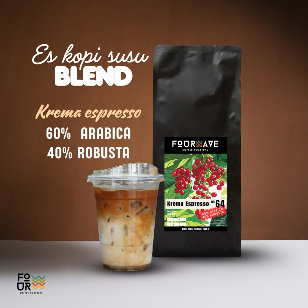 

Blend Kopi Susu 60A/40R - Krema no.64 by Fourwave roasters