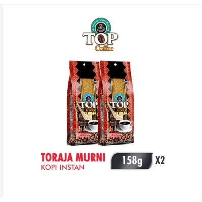 

Top Coffee Kopi Instan Toraja 2 in 1 Pack 158 gr x2