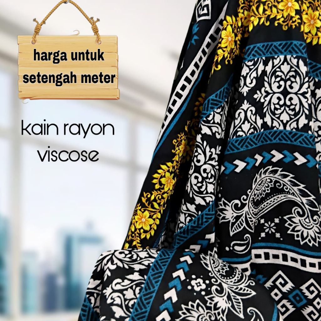 Kain Katun Rayon Viscose Motif Etnik Terbaru