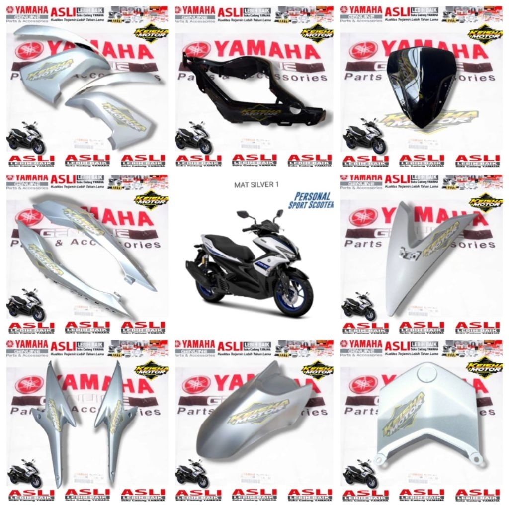 body-body halus satuan AEROX GDR155-R silver original yamaha