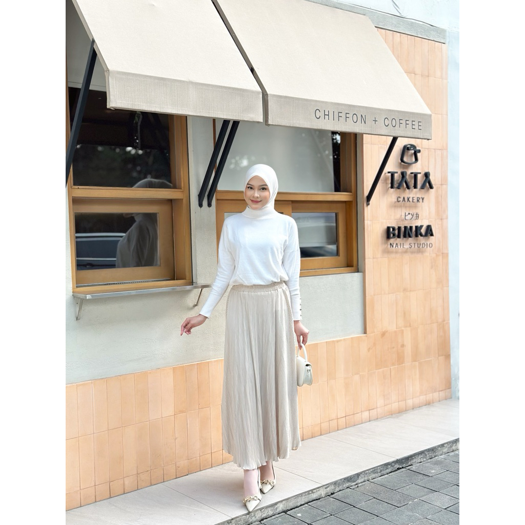 ROK LEIA PLISKET MAYUNG ROK POLOS PANJANG TERBARU LIDI HYGET GROSIR MURAH PGMTA MUSLIMAH KANTOR