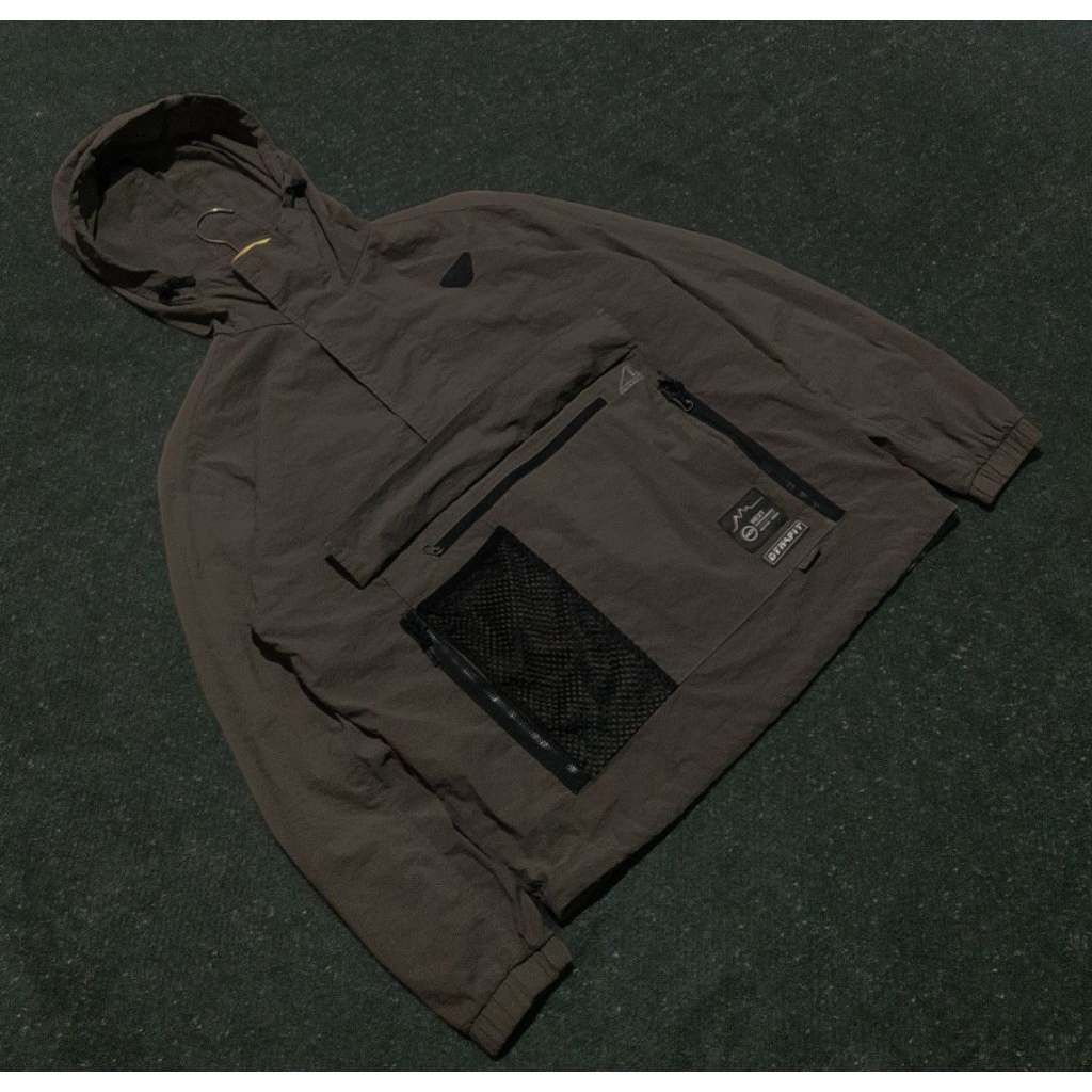 Dynafit Windbreaker Anorak Half Zipper Cagoule Packable Jacket Second Brand Original