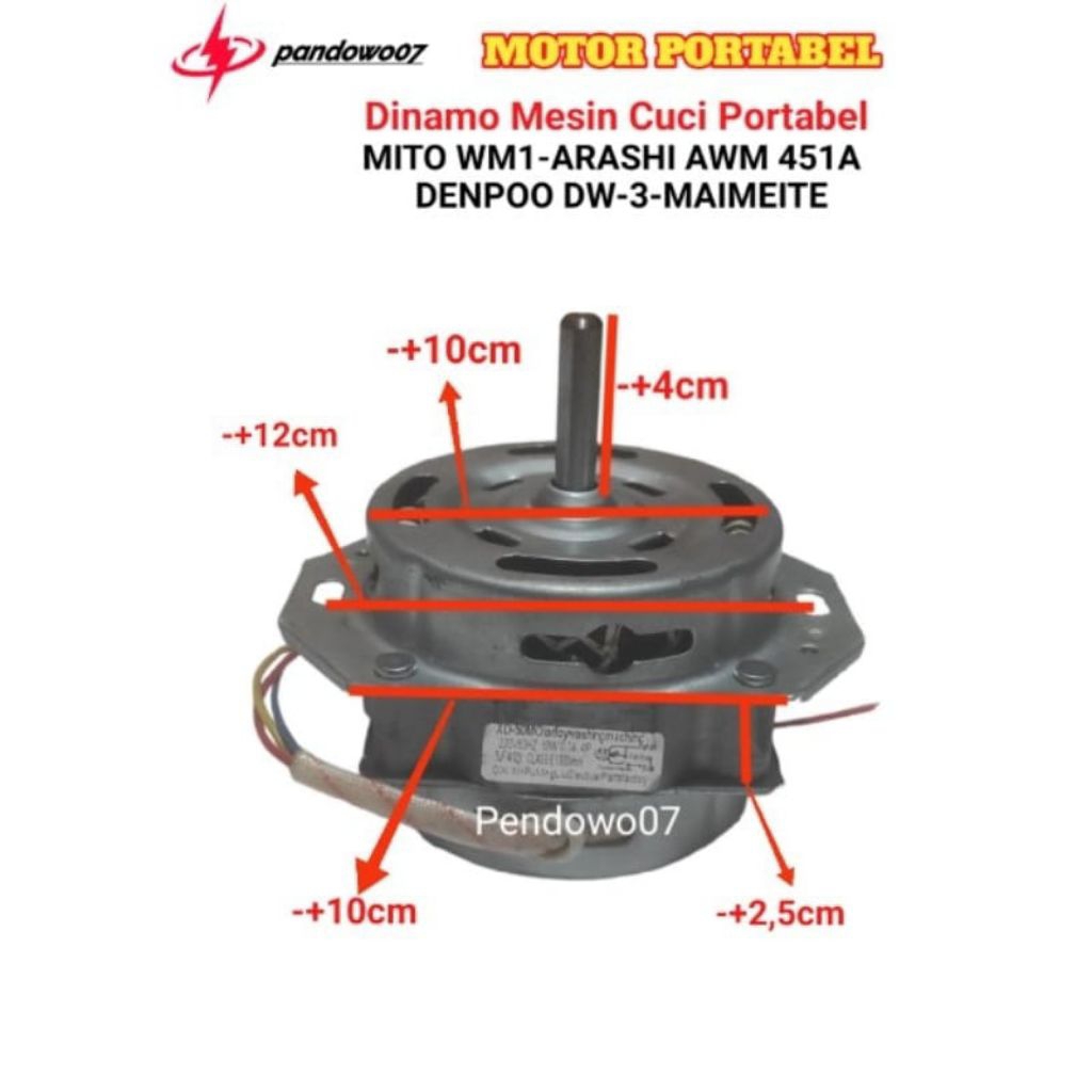Dinamo/motor mesin cuci 1 tabung mini/dinamo pencuci MITO satu tabung mini