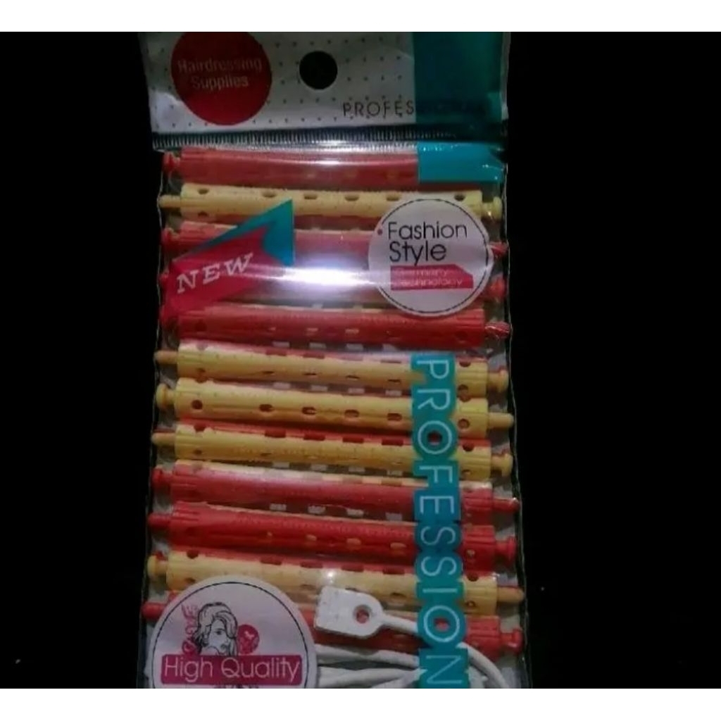 rotto roll keriting rambut rotto gulungan rambut merah kuning 0,9 cm alat keriting rambut rotto gulu