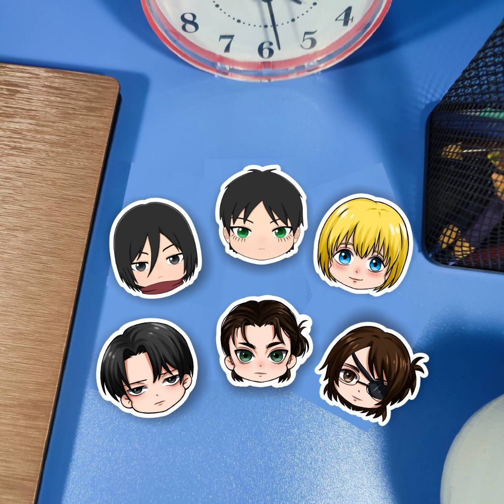 

Sticker Anime Terlengkap Shingeki no Kyojin - Stiker Attack on Titan - SNK - AOT - Levi - Eren - Mikasa