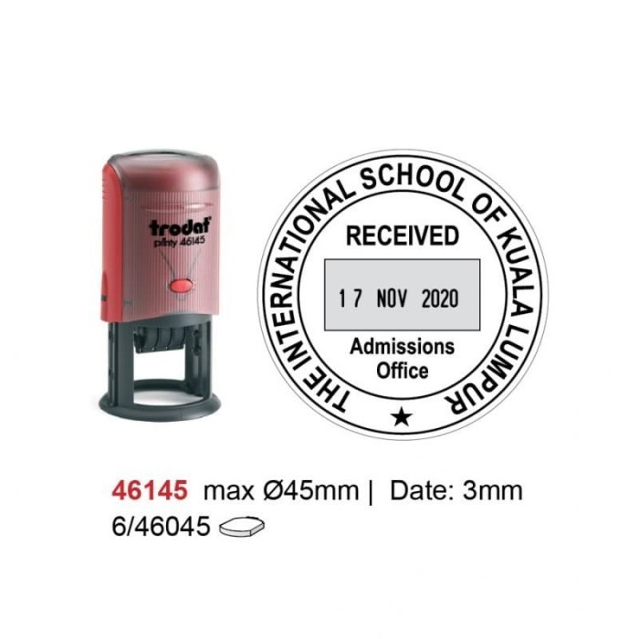 

Stempel Trodat Tanggal Bulat 46145 (Diameter 4,5CM) Stempel tanggal praktis Stempel Toko Stempel logo Stempel 3 warna