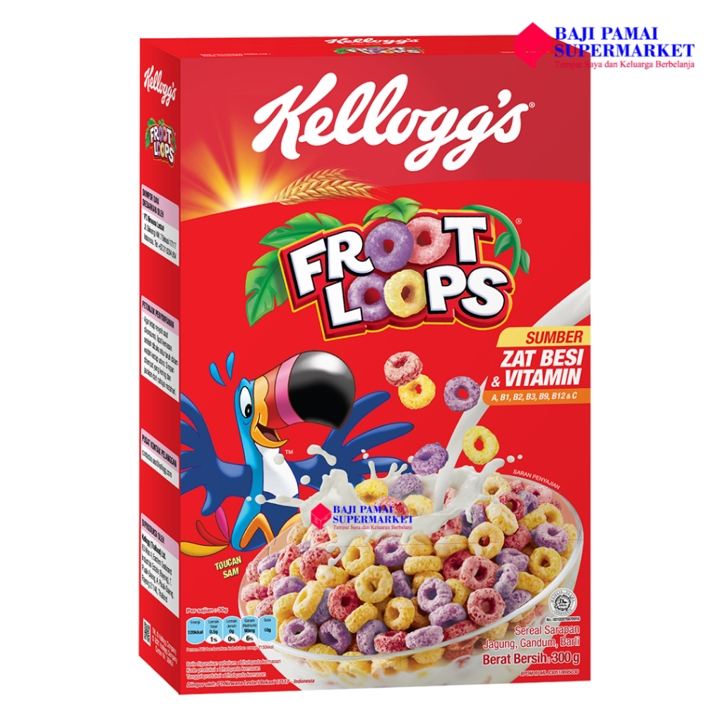 

Kellogg's Froot Loops Cereal - Sereal Kelloggs Froot Loops 150gr dan 300gr