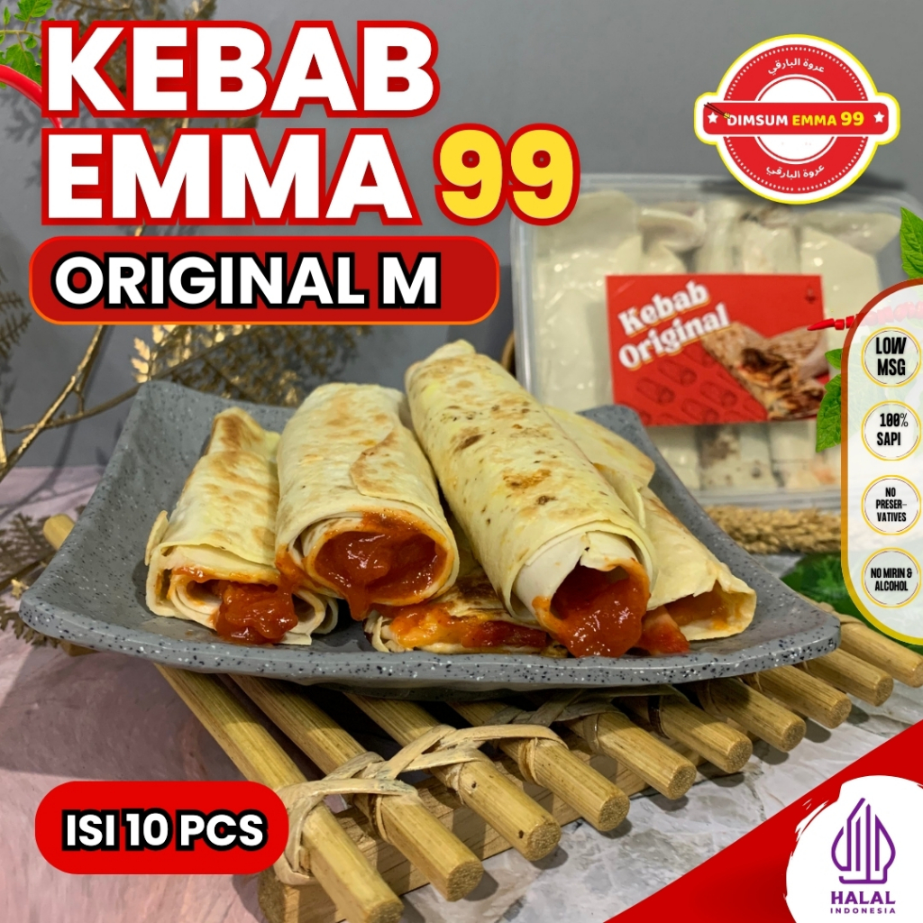 

Kebab Original Daging Sapi Tanpa Sayur Frozen Premium Isi 10 Pcs Halal KEMASAN RANDOM