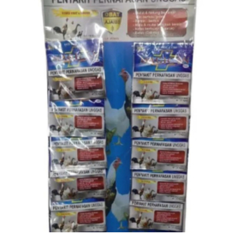 MAGIC SN BIRU ( 1 RENTENG 10 SACHET) MAGIC SN BLUE OBAT SNOT PERNAPASAN AYAM