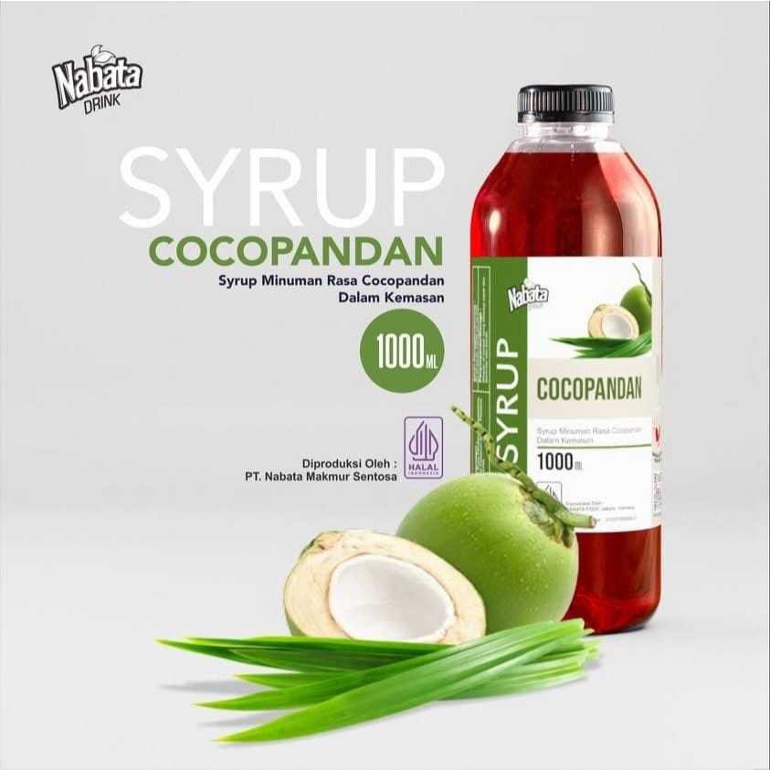 

Sirup Rasa Cocopandan 1000ml Nabata Drink | Syrup Cocopandan 1 Liter | Sirop Merah Cocopandan