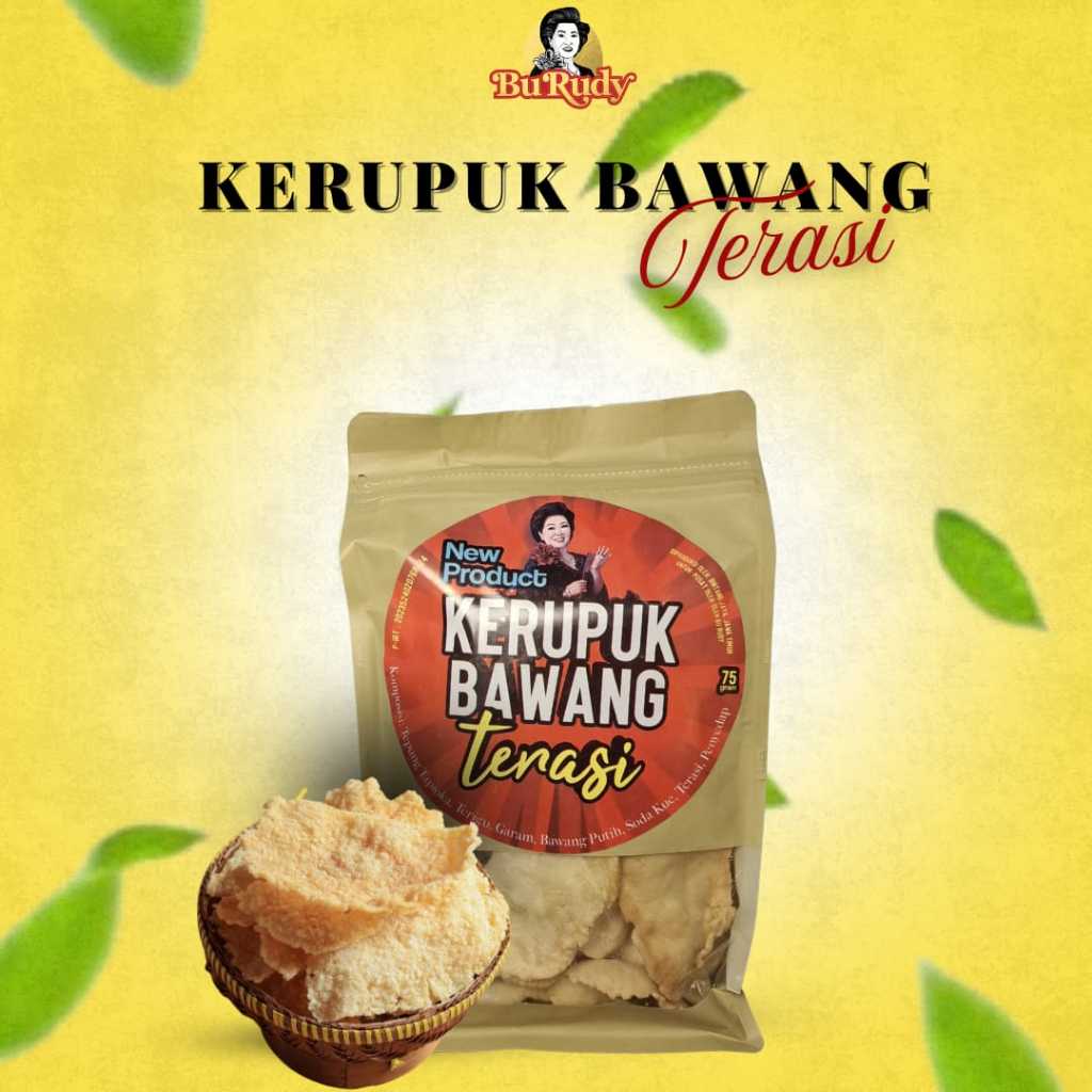 

Kerupuk Bawang Trasi Gurih Renyah Khas Bu Rudy