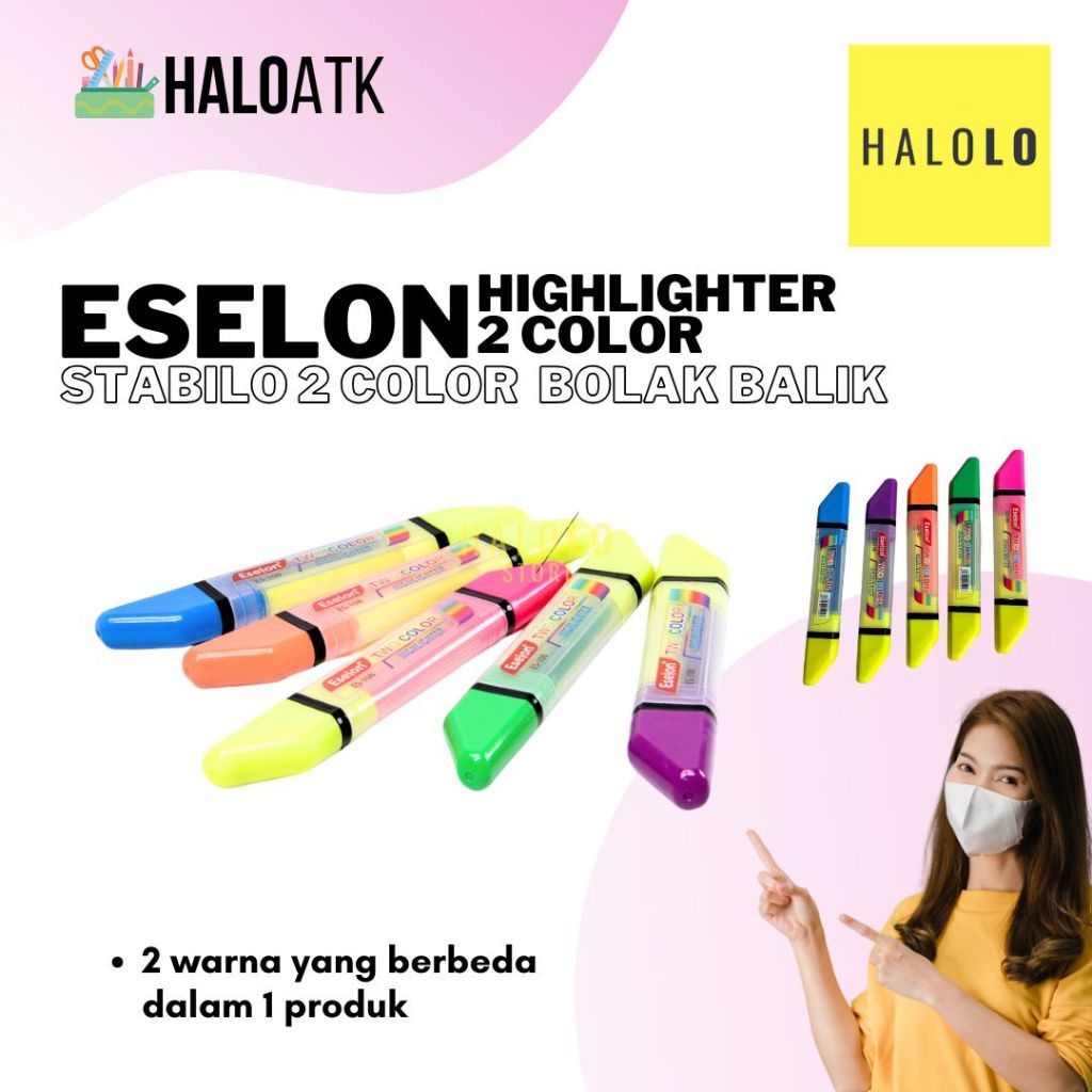 

Stabilo 2 Sisi Warna Eselon Stabilo Highlighter 2 Warna