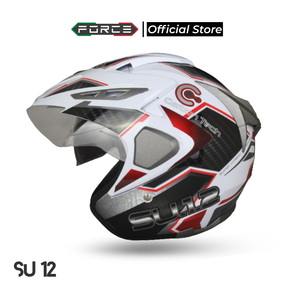 FORCE SU 12 Helm Half Face Double Visor (Non Smartlock)