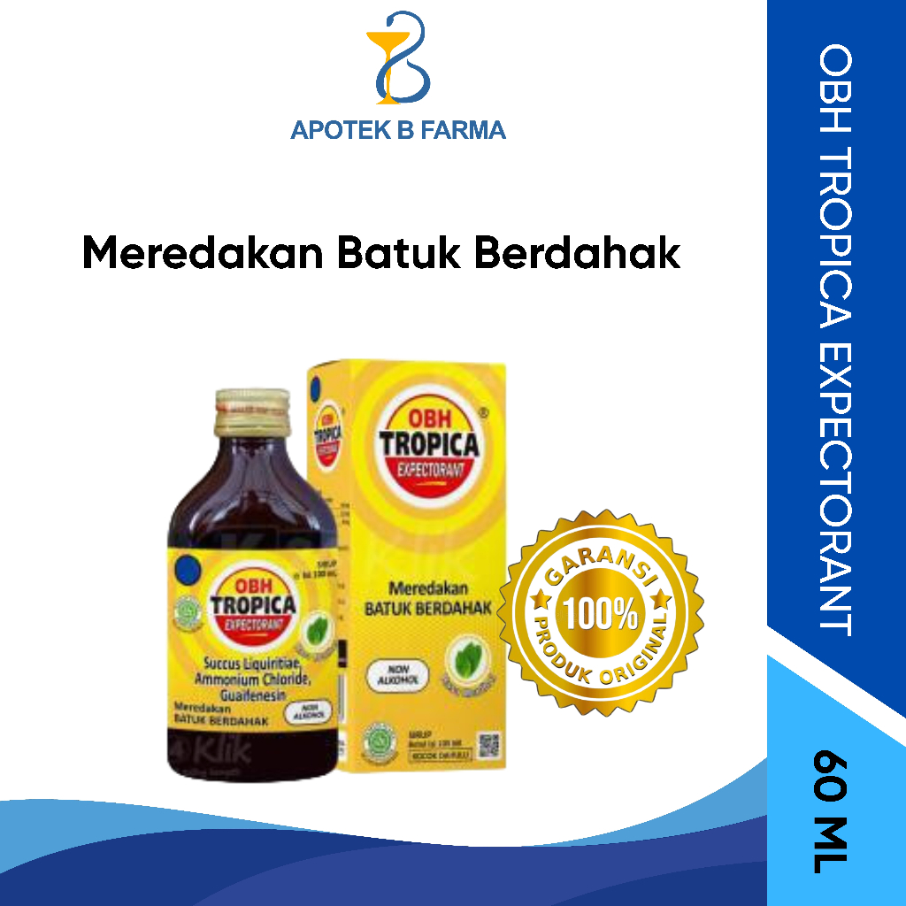 OBH TROPICA EXPECTORANT 60 ML / MEREDAKAN BATUK BERDAHAK